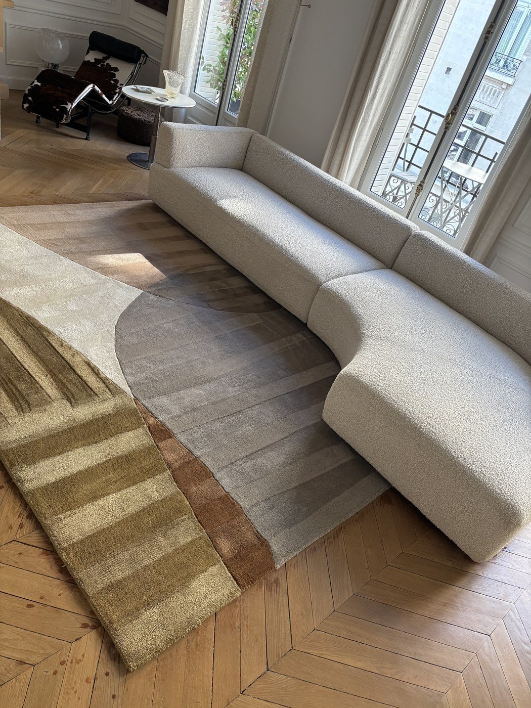 Canapé bouclette et tapis nettoyés