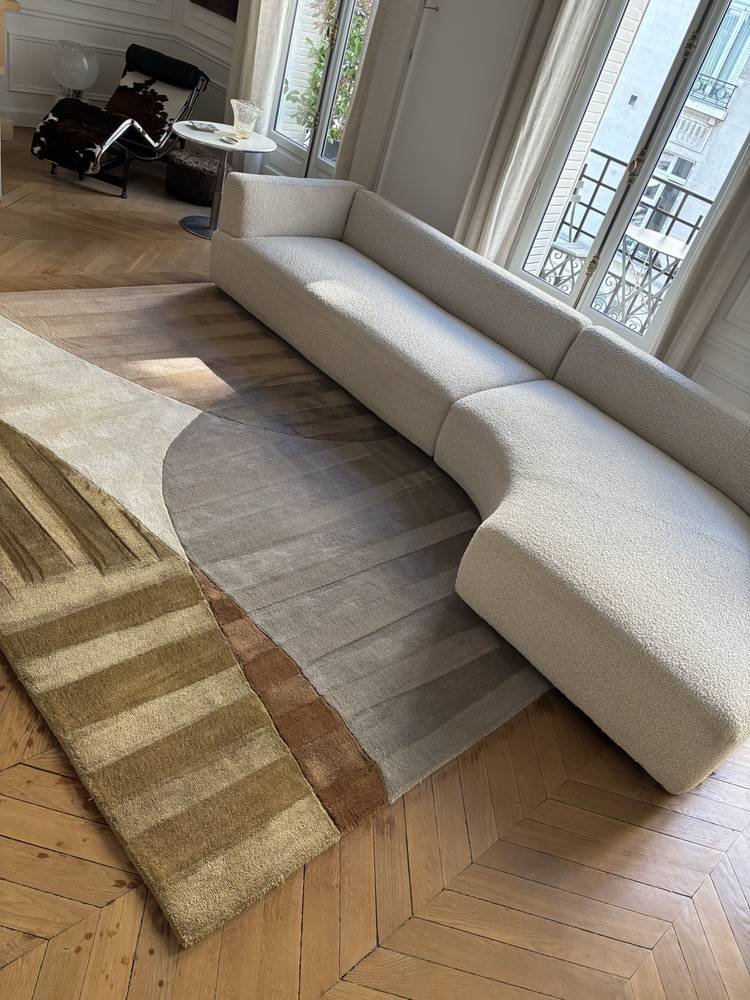 Canapé bouclette et tapis nettoyés